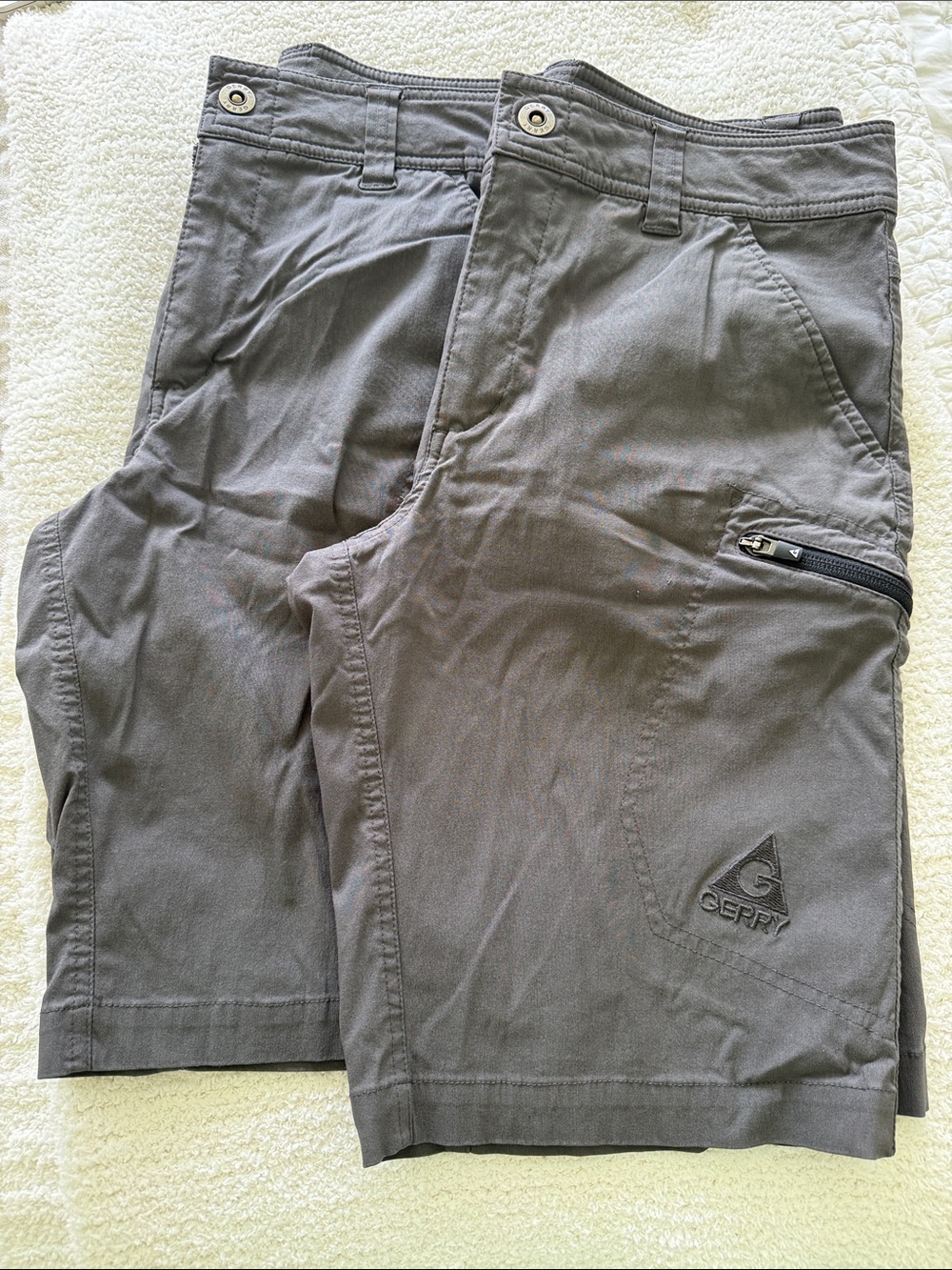 Gerry Weber Men's Charcoal Gray Hybrid Cargo Shorts 2 pair- selling as a set